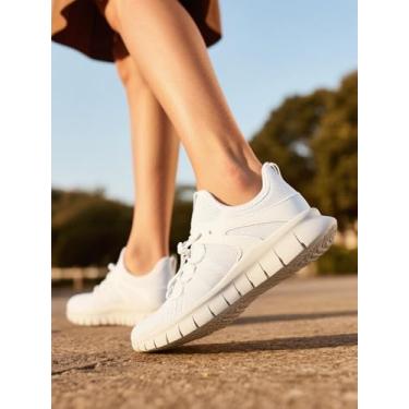 Imagem de Tênis de caminhada, leve, antiderrapante, academia, corrida, treino, malha respirável, Branco, 40