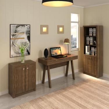 Imagem de Conjunto de Escritório com Balcão, Armário 2 Portas e Escrivaninha Cav