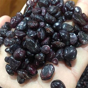 Imagem de Cristal natural granada áspera cascalho quartzo cristais pedra pedra aquários decoração decoração de casa (cor: 300g, tamanho: aprox. 5-7 mm)