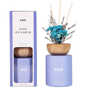 Imagem de SOXCOMFY Conjunto de difusor de palheta de flor, difusor perfumado de óleos essenciais de 145 g com bastões, aromatizadores de ar e fragrância doméstica