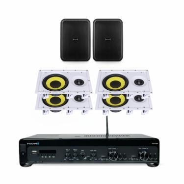 Imagem de Kit Slim 4100 G5 Frahm + 4 Arandelas Ci6R Plus + 2 Caixas HS 6