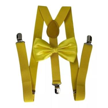Imagem de Kit Suspensório + Gravata Borboleta Ref: 244/247 - KARECATO, Amarelo, 