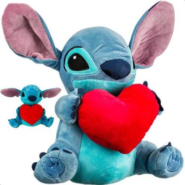 Imagem de Pelúcia Stitch Coração Interativo Luz Sons Multikids BR1513