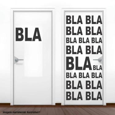 Imagem de Adesivo Para Porta Blá Blá - Lojinha Da Luc Adesivos