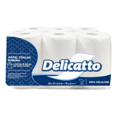 Imagem de Papel Toalha Bobina Delicatto 6x200m