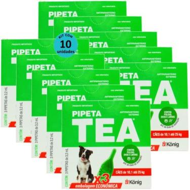 Imagem de Pipeta Tea 3,2ml Antiparasitário Contra Pulgas Para Cães de 10,1 até 2