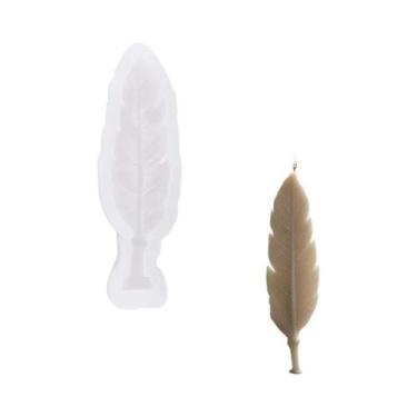 Imagem de Molde De Silicone Para Velas Em Forma De Cilindro Com Plumas, Molde De