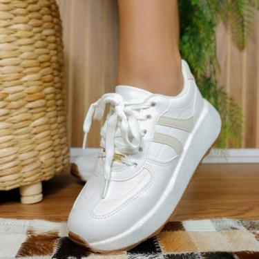 Imagem de Tênis Vizzano Casual Leve Feminino 1452.106 Cor:BrancoTamanho:39, Bran
