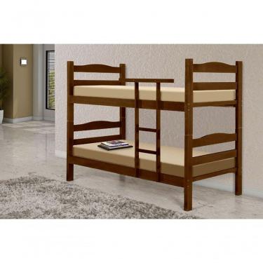 Imagem de Beliche Lisboa de Madeira Maciça Tauari Castanho