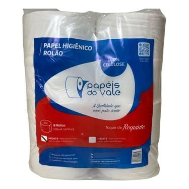 Imagem de Papel Higiênico Rolão Branco 300 M 8 Rolos Celulose Requinte