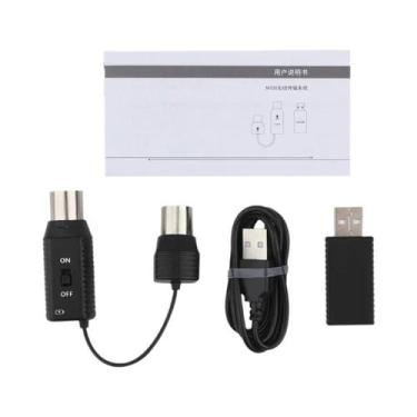 Imagem de Adaptador MIDI Sem Fio Mini M-VAVE MS1 Plug And Play Para Dispositivos