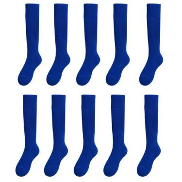 Imagem de Kit 10 Meião De Futebol Profissional Esportivo Meias Alta Qualidade Ca