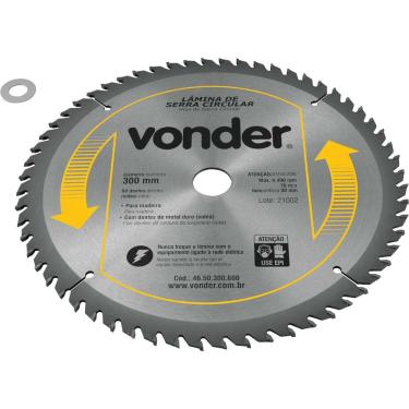 Imagem de Lamina Serra Circ Vídea 300x30x3,8mm 60D 4400rpm Mad Vonder