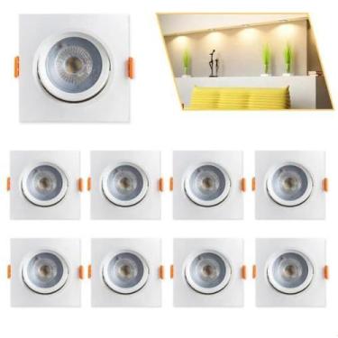 Imagem de Kit 30 Spot De Led Quadrado Branco Embutido 5w Teto Bivolt - VLED, BRA