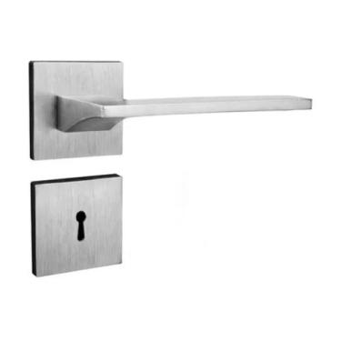 Imagem de Fechadura Porta Interna Escovada Quadrada União Mundial 55mm