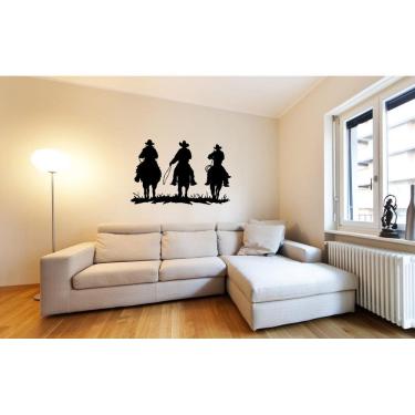 Imagem de Adesivos Decorativos De Parede E Carro 3 Cowboy Cavalgando