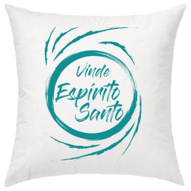 Imagem de Almofada Decorativa Gospel Vinde Espírito Santo 30 X 30 Cm
