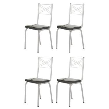 Imagem de Kit 4 Cadeiras 119 Europa Branco/platina - Artefamol