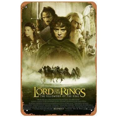 Imagem de Pôster de filme vintage com decoração de parede de metal O Senhor dos Anéis