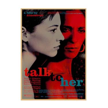 Imagem de Pintura de pôster Fale com ela, filme vintage, papel de 29,7 x 42 cm