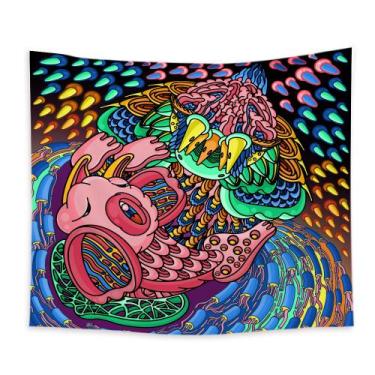 Imagem de Tapeçaria, arte abstrata, microtecido de parede, 150x130cm, decoração 