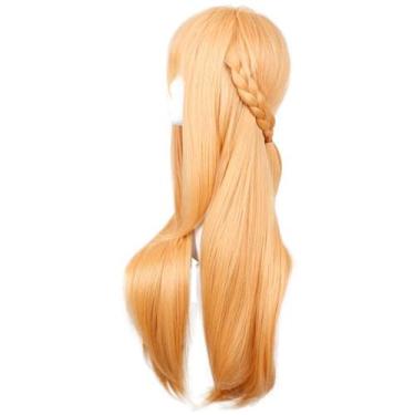 Imagem de Peruca Cosplay Sword Art Online Yuuki Asuna 80 cm de cabelo sintético 