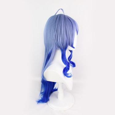 Imagem de Peruca de cosplay Genshins Impacts Ganyus Synthetic Hair 80cm - yiweis