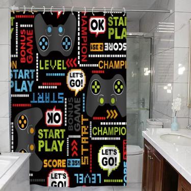 Imagem de Controlador de jogo Shower Curtain Cartoon à prova d'água - Yiweisai