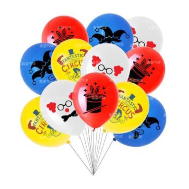 Imagem de Balões de festa Fantastic Circus, 12 unidades de látex de 30 cm para c
