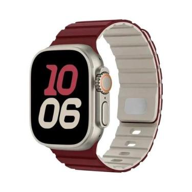 Imagem de Pulseira Magnética De Silicone Para Apple Watch 46/42mm 49mm 44mm 45mm
