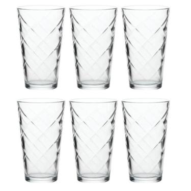 Imagem de Jogo C/ 6 Copos de Vidro Vitrage 480ml Luxo Bebidas Água Suco - LANTY