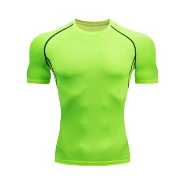 Imagem de Camiseta De Compressão Masculina De Manga Curta Para Corrida, Academia