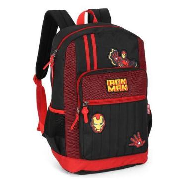 Imagem de Mochila De Costas Juvenil Original Vingadores Matelassê - Luxcel, Verm