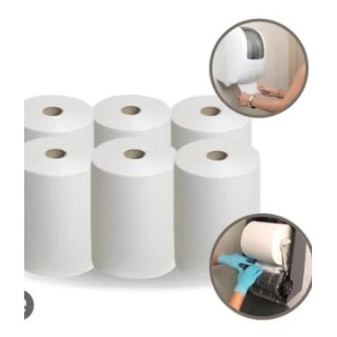 Imagem de KIT Papel Toalha Bobina Com 6 Rolos De 180 Metros Cada - PAPER