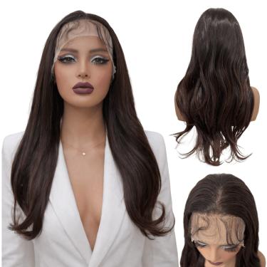 Imagem de Peruca front lace 13x4 futura 60cm castanho ombre T1B/33