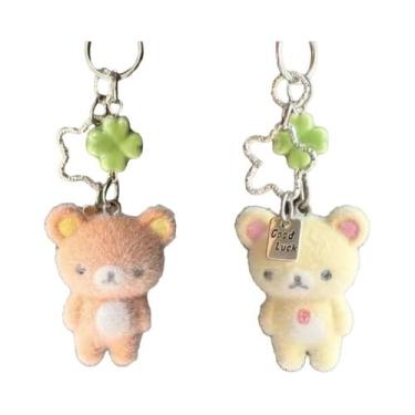 Imagem de Chaveiro Rilakkuma Urso Fofo De Pelúcia, Pingente De Resina De Desenho