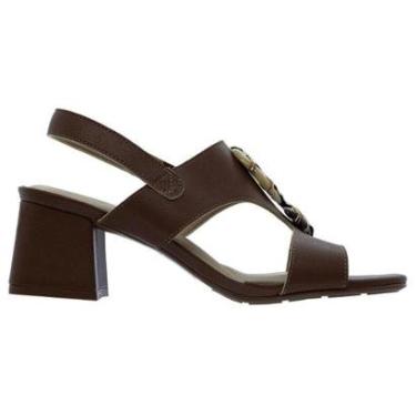 Imagem de Sandália Salto Grosso Feminina Modare 7172.127 Marrom-Feminino