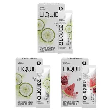 Imagem de LIQUIDZ - Eletrólitos Zero Açúcares - Melancia | Limonada - Kit 3 Caixas - 18 sachês-Unissex