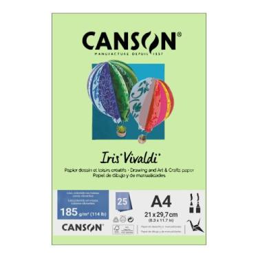 Imagem de Papel Canson A4 Iris Vivaldi 185g 25Fls - Escolha a Cor, Maça Verde