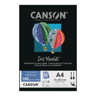Imagem de Papel Canson A4 Iris Vivaldi 185g 25Fls - Escolha a Cor, Preto
