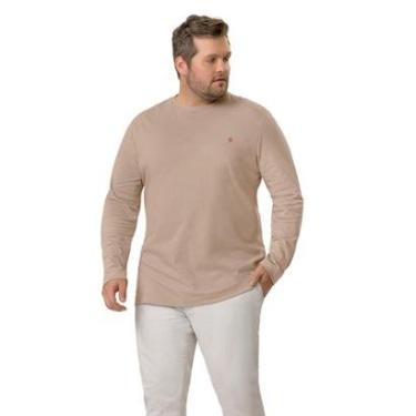 Imagem de Camiseta Masculina Plus Size Manga Longa Diametro Marrom-Masculino