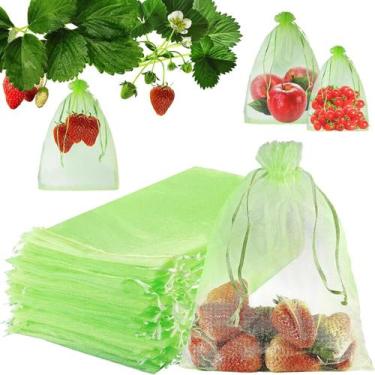 Imagem de 100 Peças De Sacos De Rede Anti-Pássaros Para Proteção De Frutas, Mora