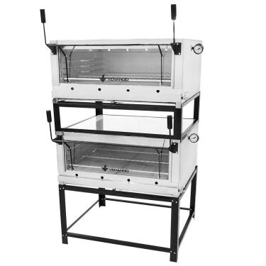 Imagem de Forno Roma Venâncio 90 Cm De Lastro A Gás Duplo Inox Com Pedra Refratária Firidi90