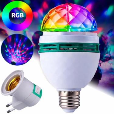 Imagem de Lâmpada LED RGB Festa Efeito DJ Balada Luz Colorida Rotativa Bivolt En