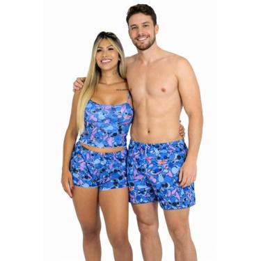 Imagem de Kit Pijama Casal Mozão Pijama Ondinha Casal Namorados - Aunika Moda In