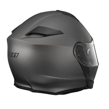 Imagem de Capacete Escamoteável Turner Solides Chumbo para Uso Urbano com Viseira Solar e Forraçã...