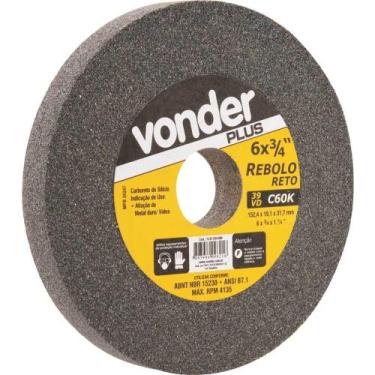 Imagem de Rebolo Reto 6" x 3/4" 39 CVD Grão 60 Verde Vonder Plus OstenVonder