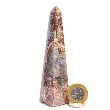 Imagem de Obelisco Quartzo Jiboia Natural 10 a 12 cm 100 a 200 g - Tipo B - Cris