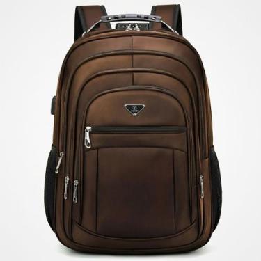 Imagem de Mochila Executiva Notebook Impermeável Reforçada Senha Antifurto Facul