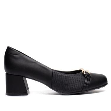Imagem de Sapato Feminino Modare Napa Suprema Salto Bloco Preto, Preto, 37